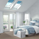 Bedroom with Solar 'Fresh Air' Skylight vented