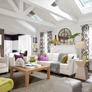 Living room with Solar 'Fresh Air' Skylight