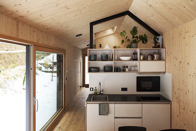 New build project showcasing VELUX roof windows - holiday cabins in Montafon