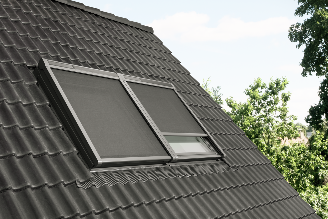 Lucarne store à enrouleur-Pour Velux Fenêtre de toit GGL/GPL/suivant-Blanc