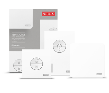 velux active kit including departure switch, indoor climate sensor, and gateway