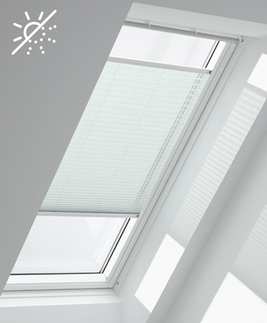 Details about    Plissee Faltrollo für Velux Fenster  mit Schienen  Sonnenschutz Dachrollo 