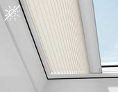Lichtdurchlässiges Plissee für Flachdach-Fenster