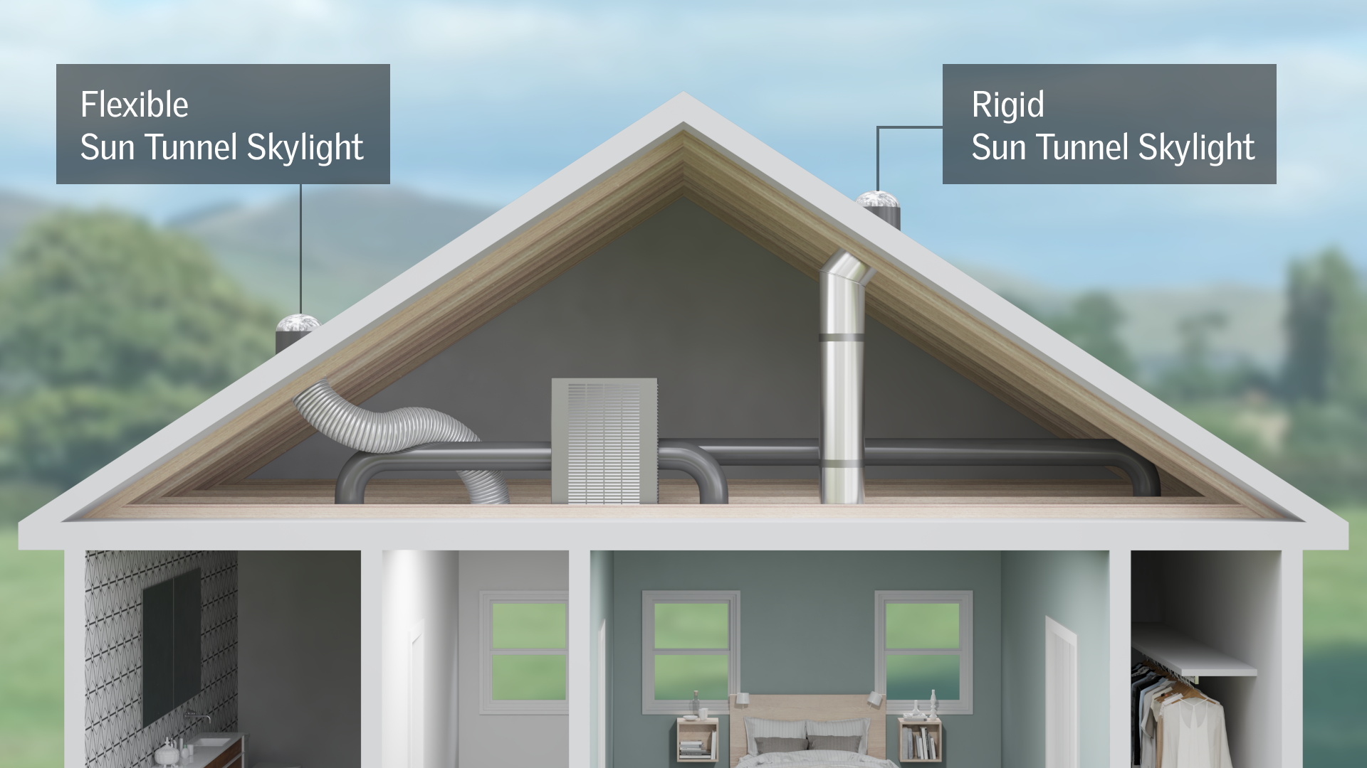 ceiling tube skylights