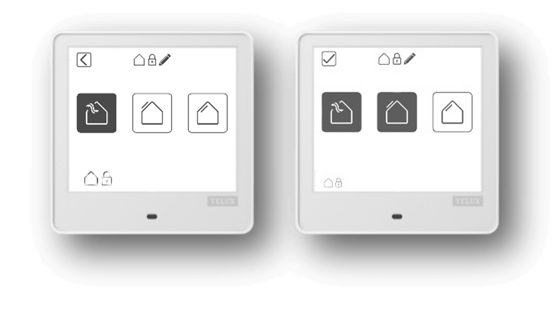 VELUX Touch – uređivanje mogućnosti Zatvaranje svih proizvoda