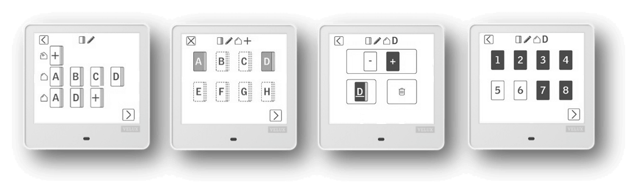 VELUX Touch – Csoportok szerkesztése