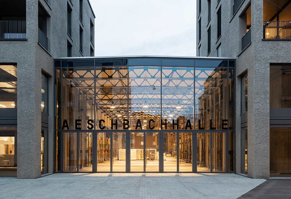 Entrance to Aeschbach Hall Aarau, Switzerland
