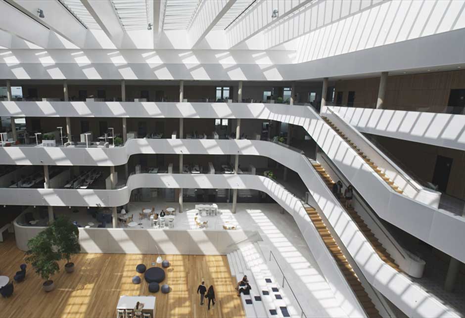 Dsv Denmark Atrium Design With Very Large Skylights Velux